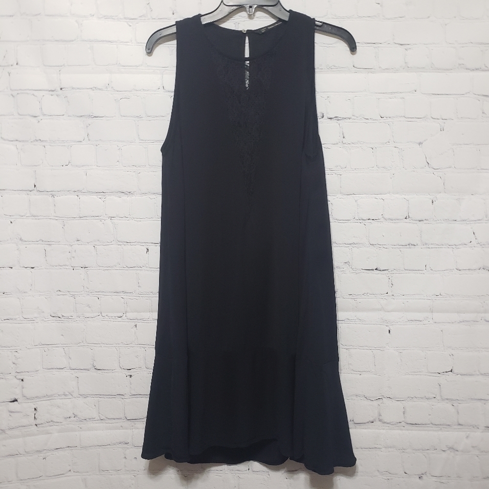 Zara Trafaluc Sz Medium Black & Lace Sheath Dress
